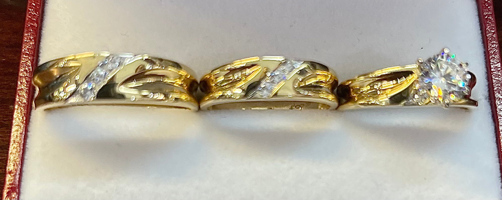 “Our Thing” Wedding Ring Set (REAL 14k Gold)