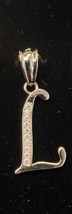 “L” Letter Pendant in 14k Gold