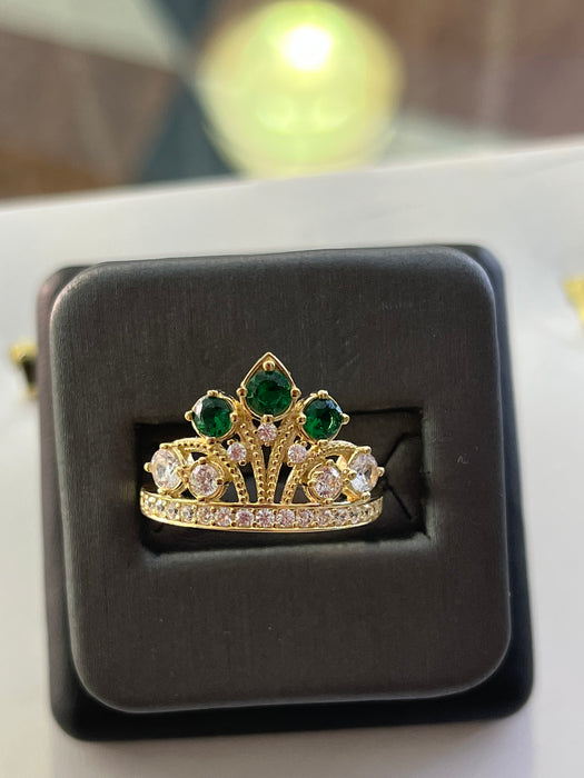 Queen Green 14k Real Gold