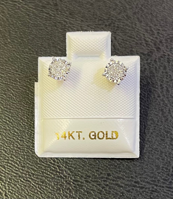 Diamond Stud Earrings (Real Diamonds - 14k Gold)