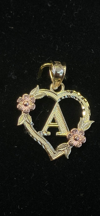 “A” Letter Pendant in 14k Gold