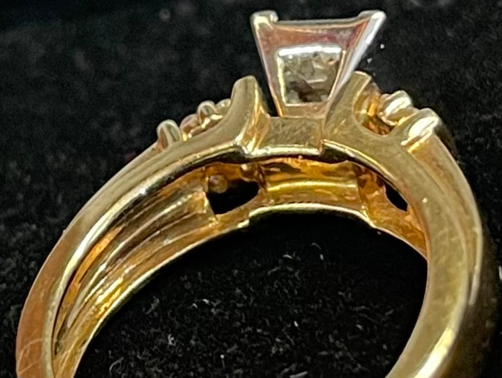 Real Diamond Ring wrapped in real 14k Gold