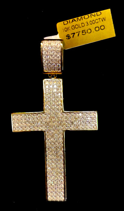 Cross Pendant w/ Real Diamonds