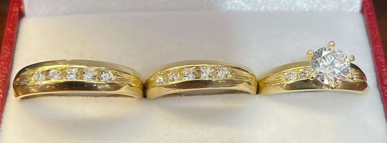 “Unconditional” Wedding Ring Set (REAL 14k Gold)