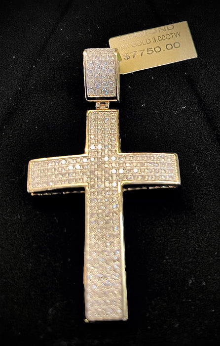 Cross Pendant w/ Real Diamonds