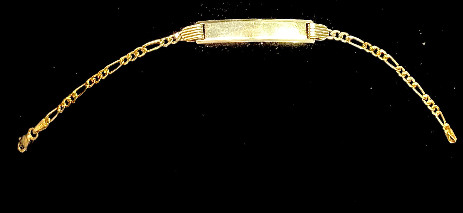 14k Gold Engravable Fancy Figaro