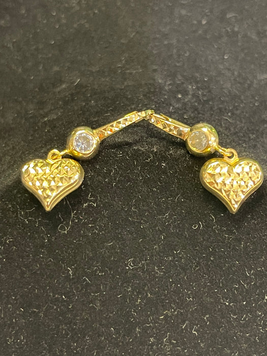 “Golden Hearts” Earrings (14k Real Gold)