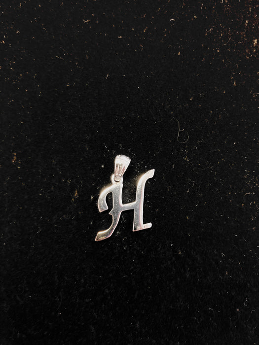 “H” Letter Pendant in Silver