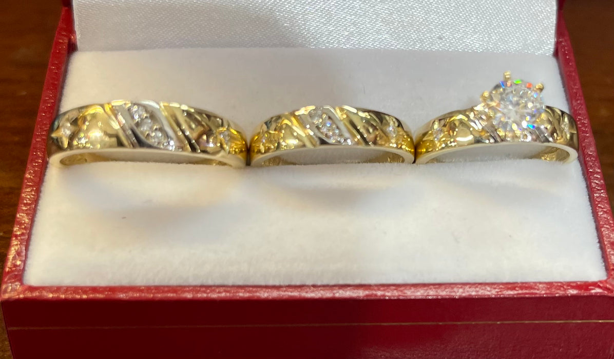 “Good Karma” Wedding Ring Set (REAL 14k Gold)