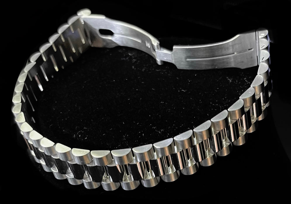 “Rollie Style” Bracelet (18k White Gold)