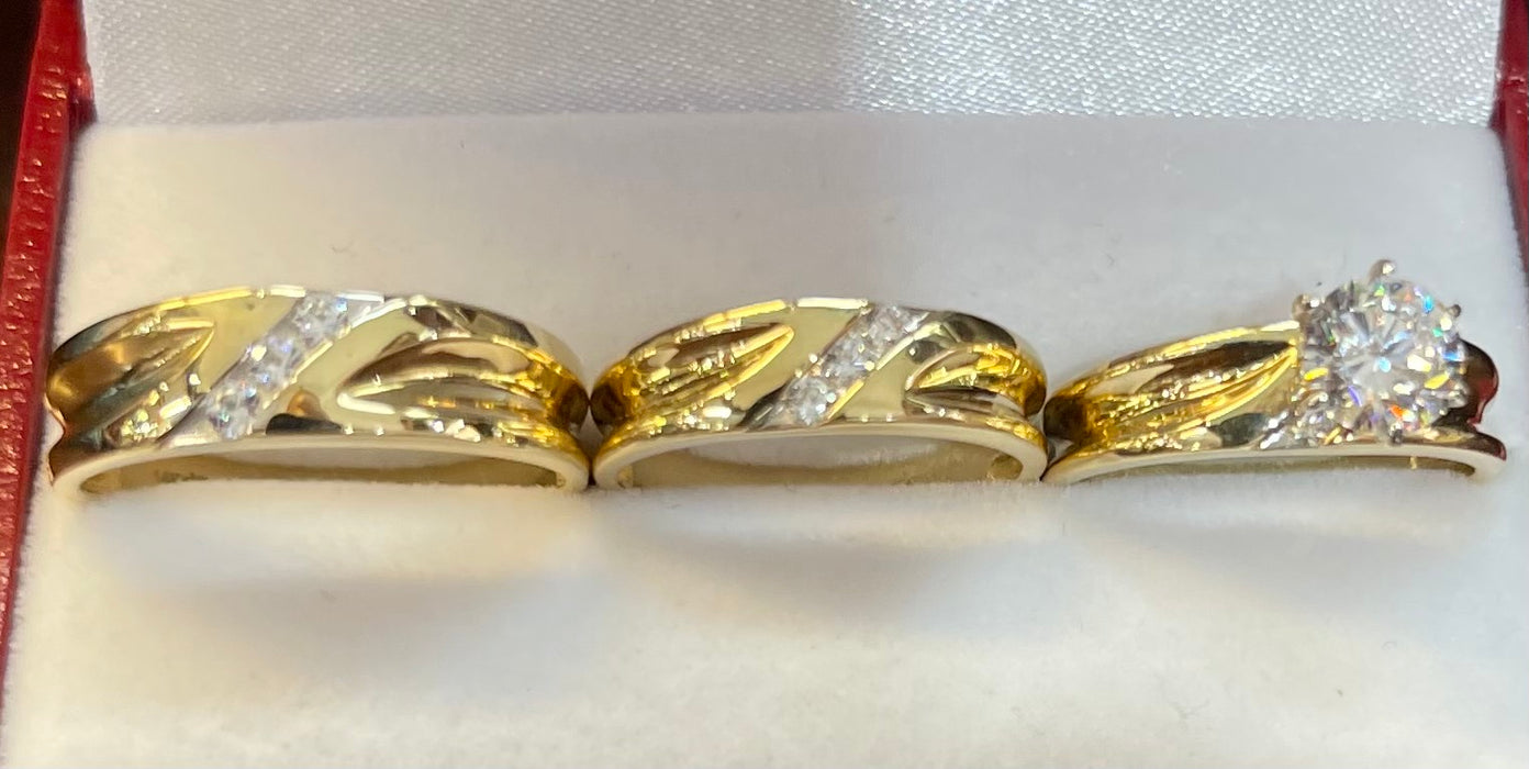 “Our Thing” Wedding Ring Set (REAL 14k Gold)