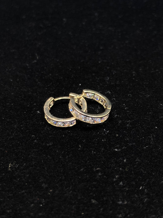 14k Gold Smaller Sized “Pale Night” Earrings