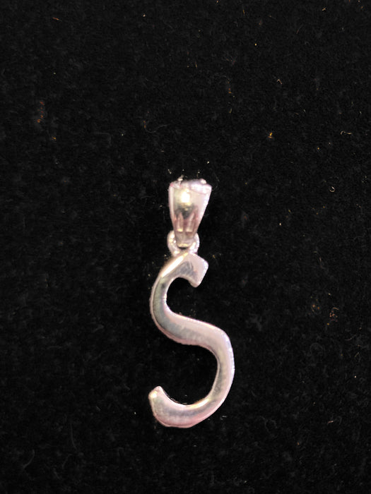 “S” Letter Pendant in Silver