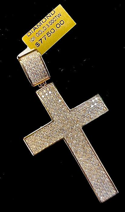 Cross Pendant w/ Real Diamonds