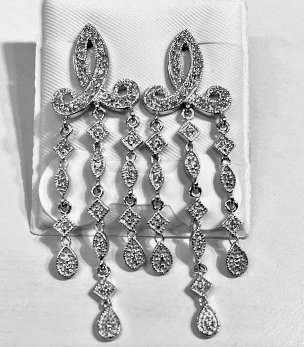 Chandelier Silver Earrings