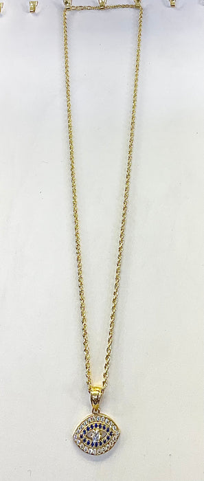 “Protection” (14k Real 18” Gold Rope Chain & Pendant Combo)