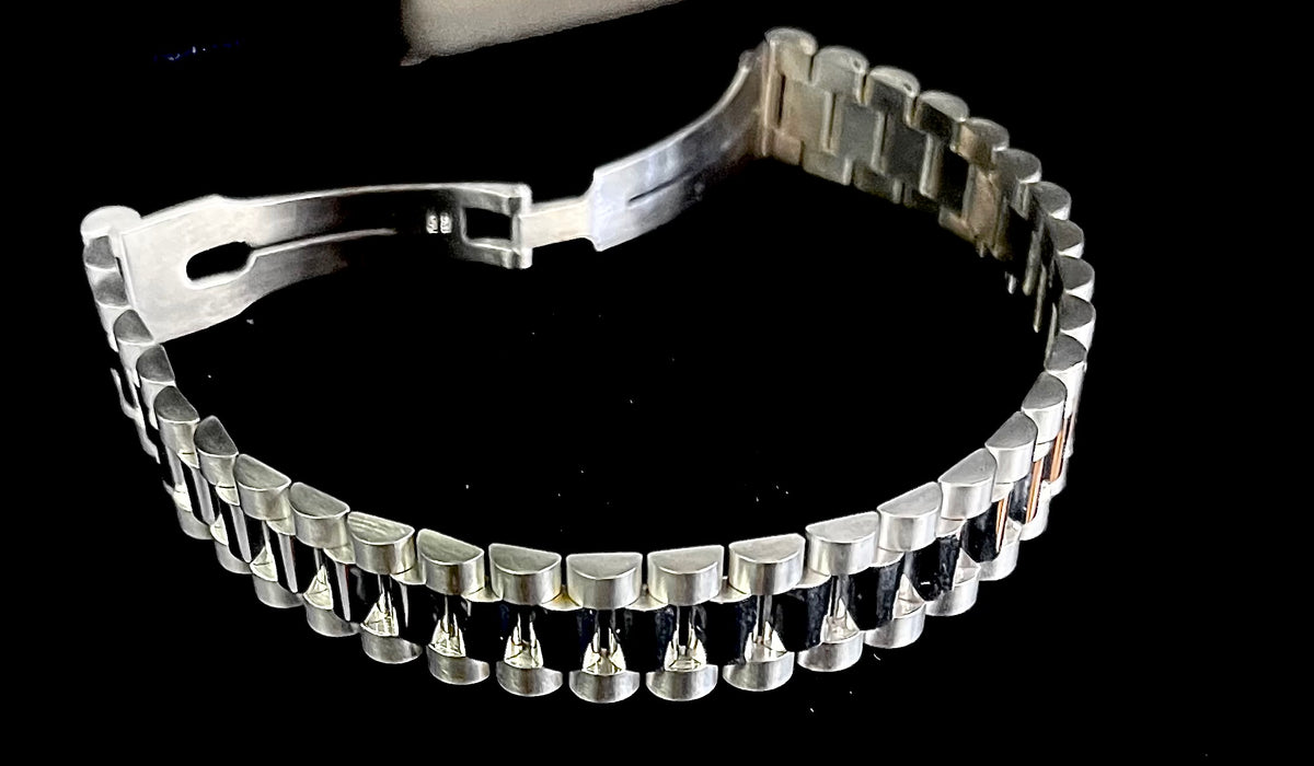 “Rollie Style” Bracelet (18k White Gold)