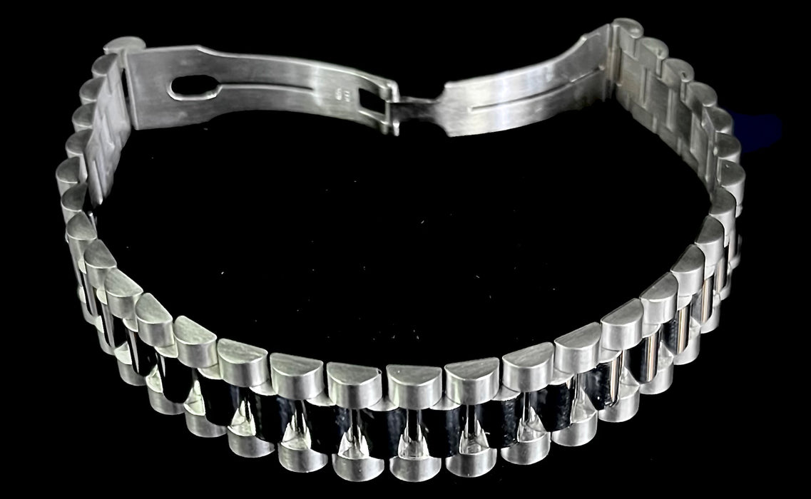 “Rollie Style” Bracelet (18k White Gold)